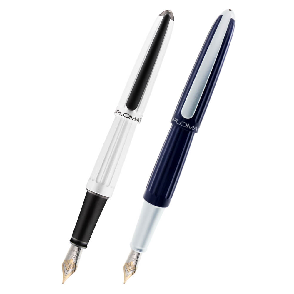 公式 ディプロマット アエロ  パールホワイト ミッドナイトブルー 万年筆