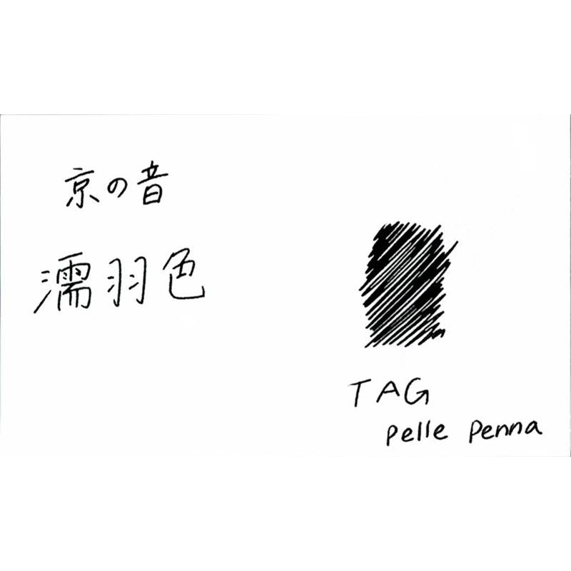 TAG ボトルインク 京の音 濡羽色 色見本 KO-0101 インク