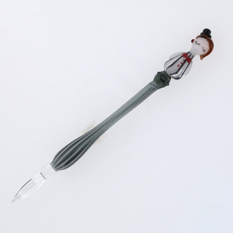 グラスカオリア おしゃLady モガちゃん(ストライプ柄) ガラスペン