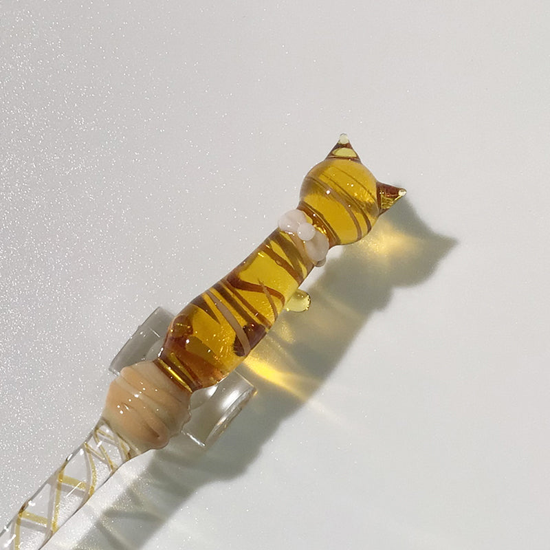 グラスカオリア にゃんこペン 茶トラ  ネコアップ