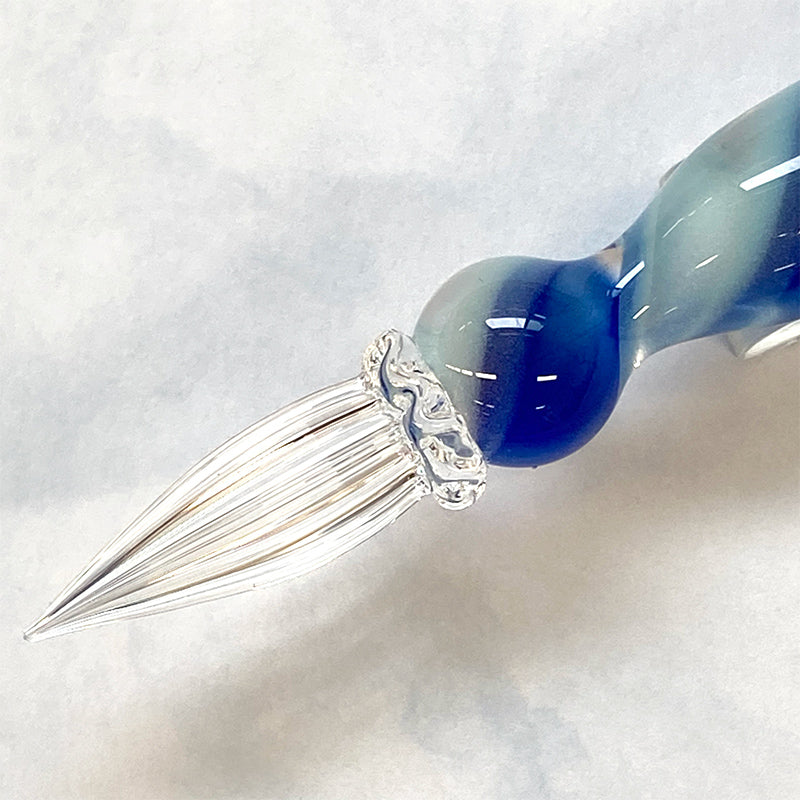 Kokeshi リボンケーン Candy スカイブルー ガラスペン