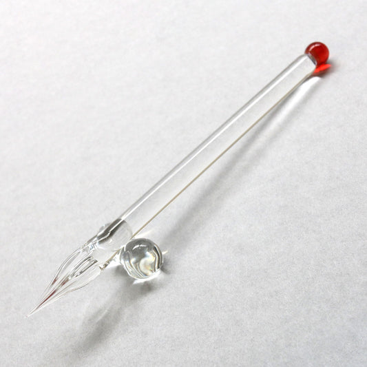 The NEON シンプルガラスペン(虹色)赤 ガラスペン