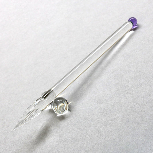 The NEON シンプルガラスペン(虹色)紫 ガラスペン