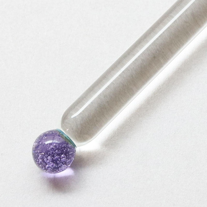 The NEON シンプルガラスペン(虹色)紫 ガラスペン