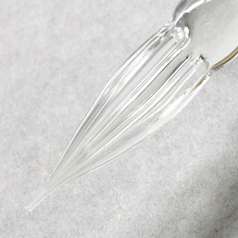 The NEON シンプルガラスペン(虹色)白 ガラスペン