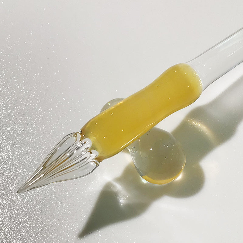 The NEON シンプル2ガラスペン(パステル)イエロー