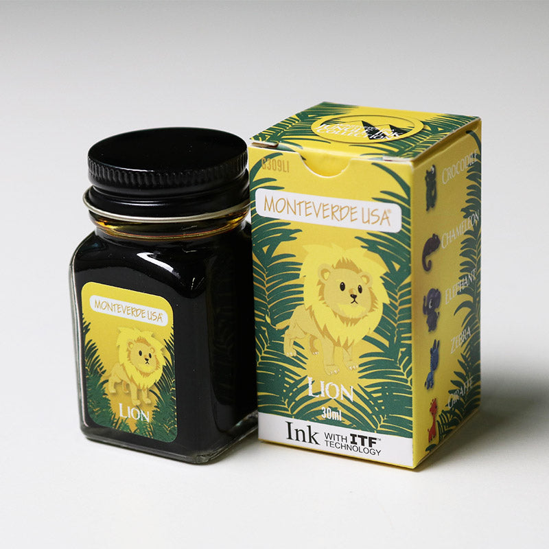 モンテベルデ ミニボトルインク ジャングルシリーズ ライオン(イエロー)G309LI インク