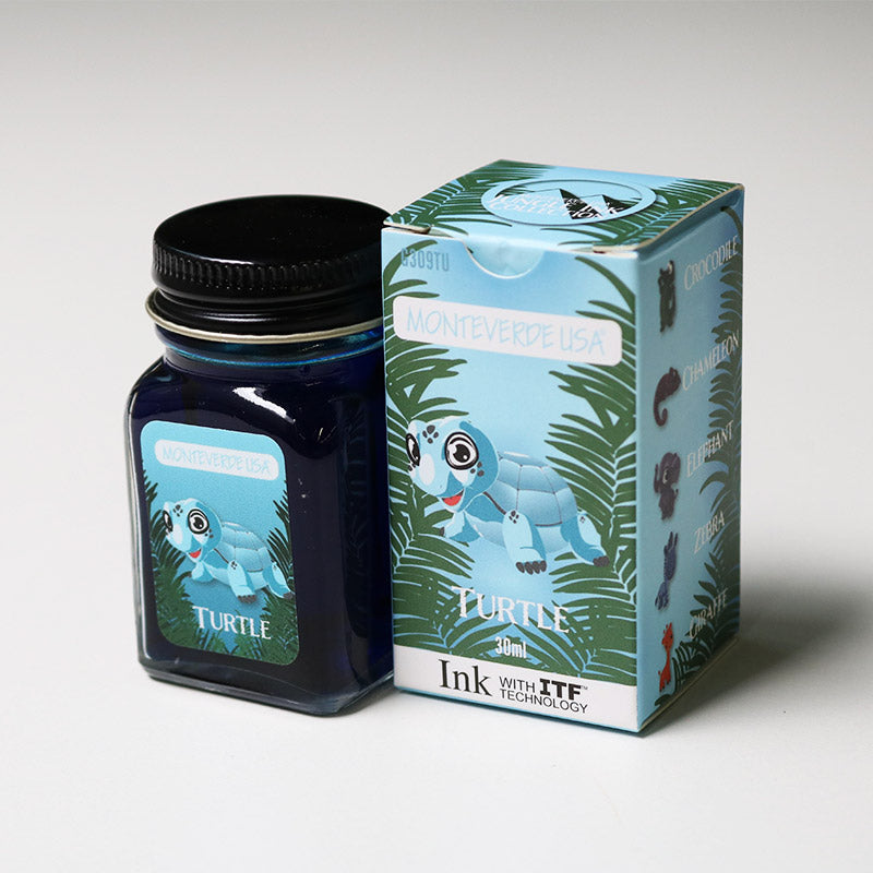 モンテベルデ ミニボトルインク ジャングルシリーズ タートル(ターコイズ)G309TU インク