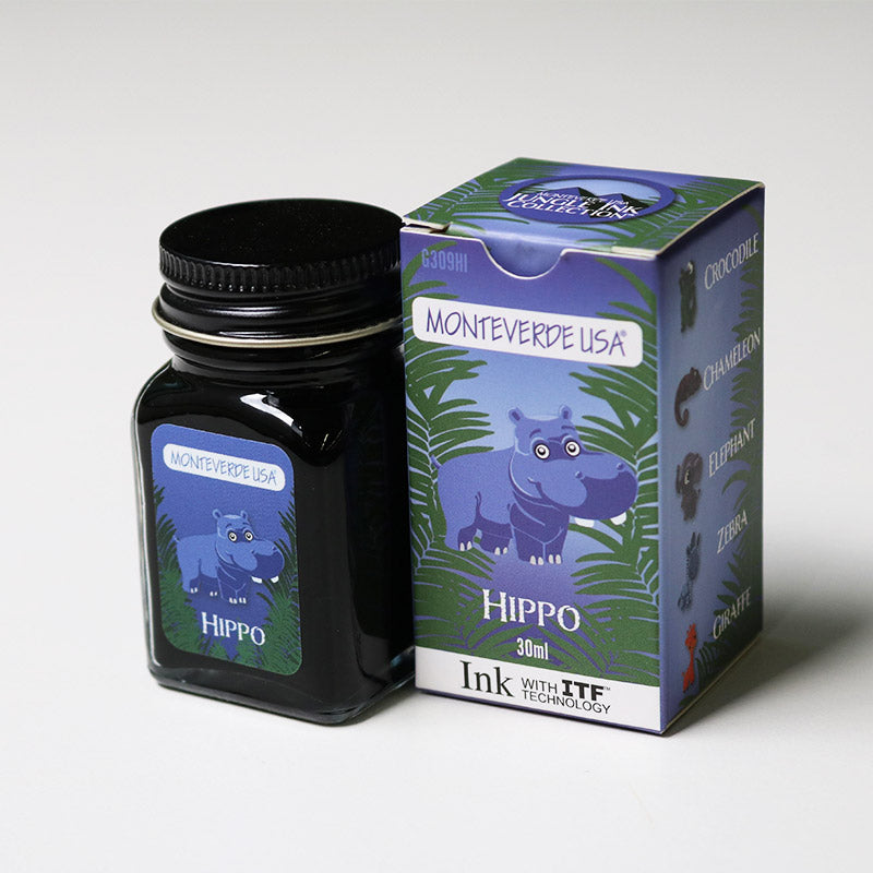 モンテベルデ ミニボトルインク ジャングルシリーズ ヒッポ(ダークブルー)G309HI インク