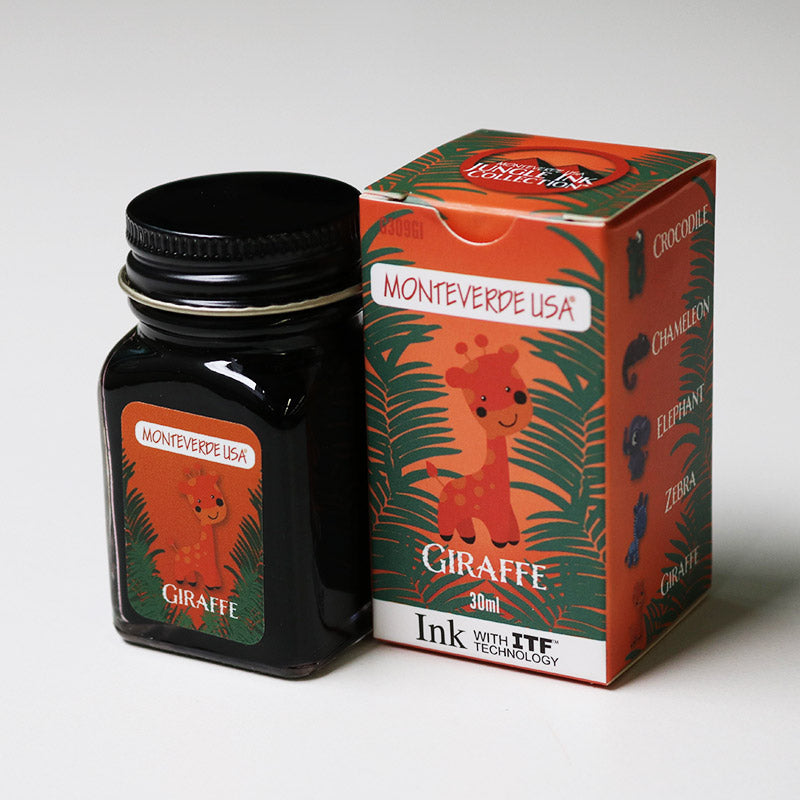 モンテベルデ ミニボトルインク ジャングルシリーズ ジラフ(オレンジ) G309GI インク