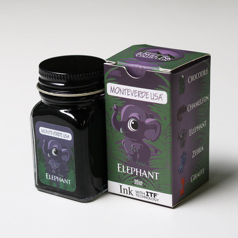モンテベルデ ミニボトルインク ジャングルシリーズ エレファント(パープル) G309EI インク