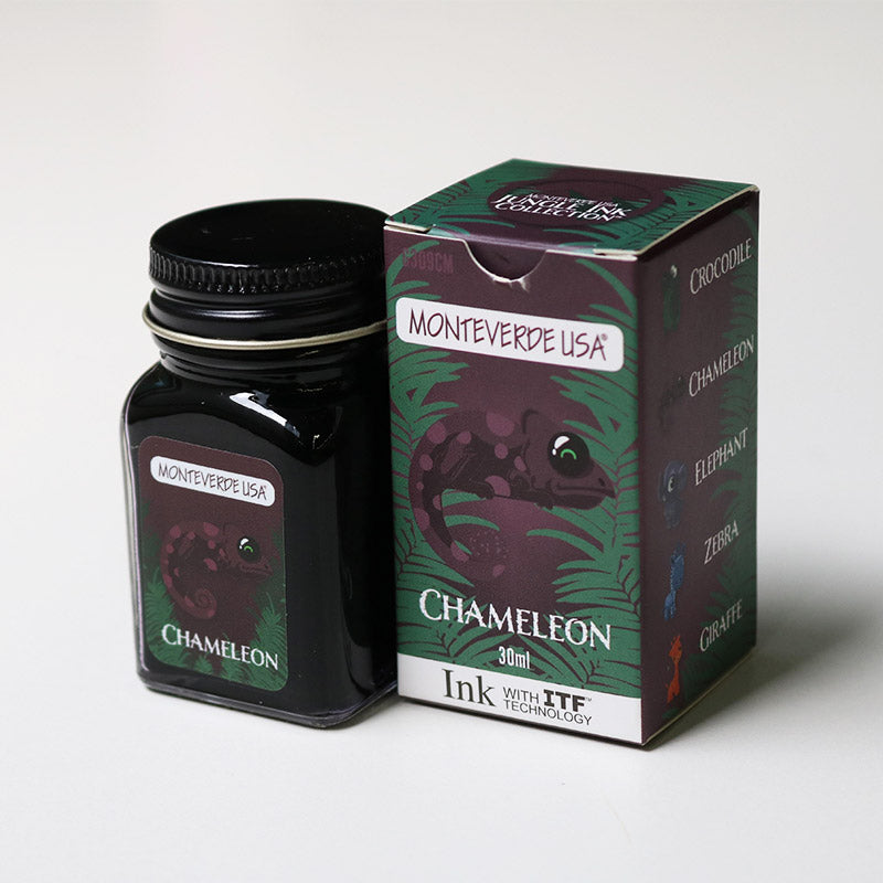 モンテベルデ ミニボトルインク ジャングルシリーズ カメレオン(バーガンディ) G309CM インク