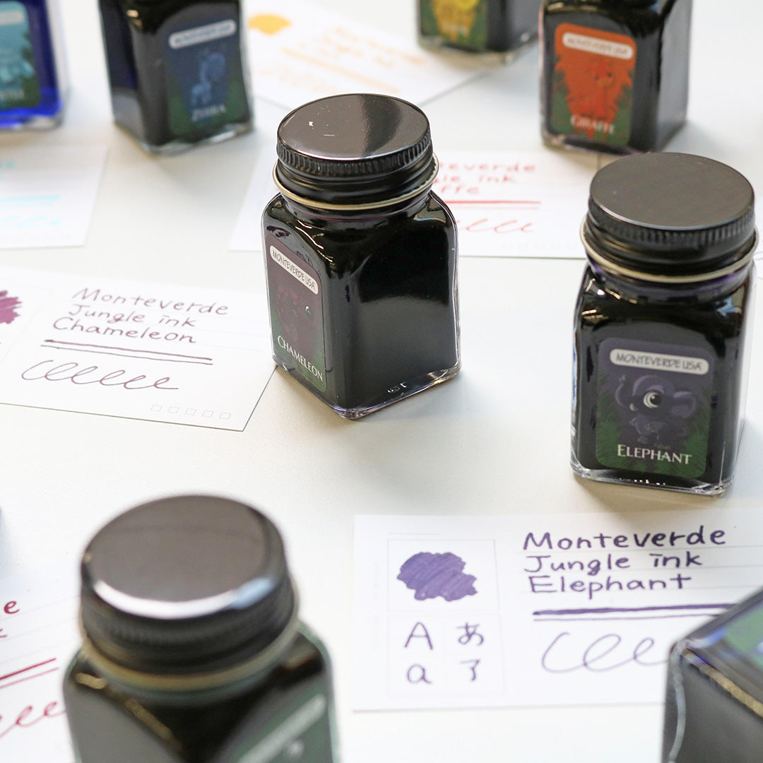 モンテベルデ ミニボトルインク ジャングルシリーズ トゥーカン(ブラック) G309TC インク イメージ
