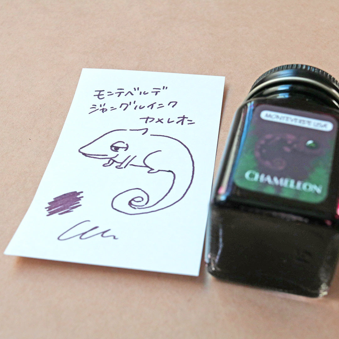 モンテベルデ ミニボトルインク ジャングルシリーズ カメレオン(バーガンディ) G309CM インク