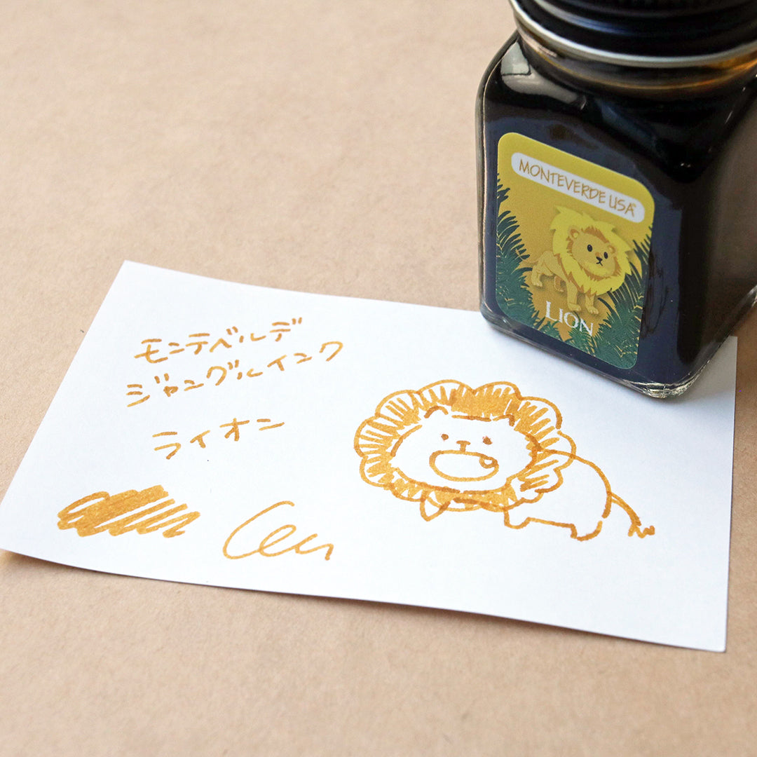 モンテベルデ ミニボトルインク ジャングルシリーズ ライオン(イエロー)G309LI インク