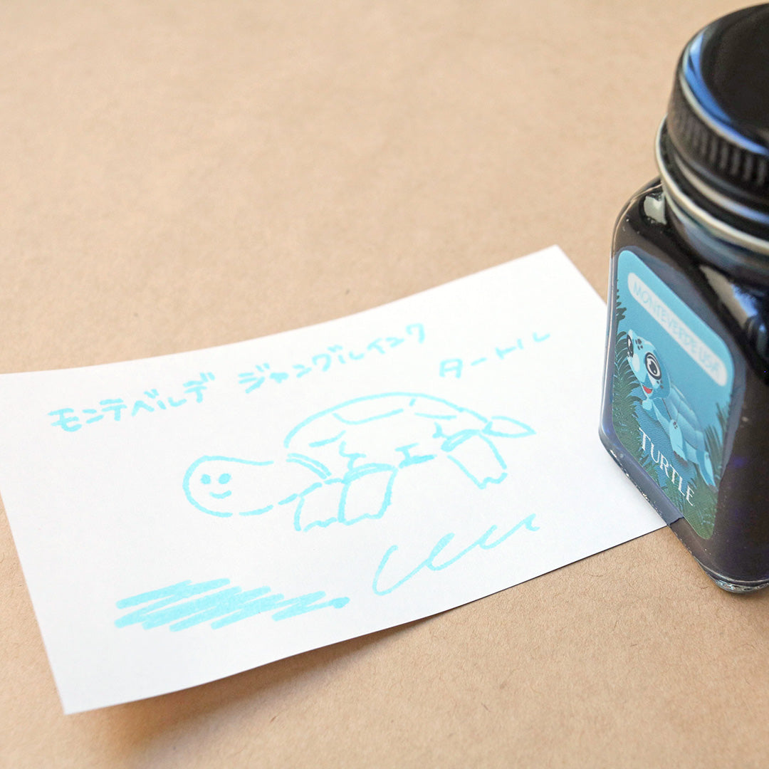 モンテベルデ ミニボトルインク ジャングルシリーズ タートル(ターコイズ)G309TU インク