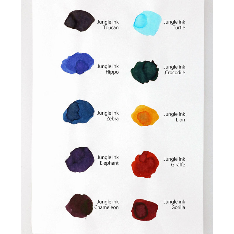 モンテベルデ ミニボトルインク 色見本