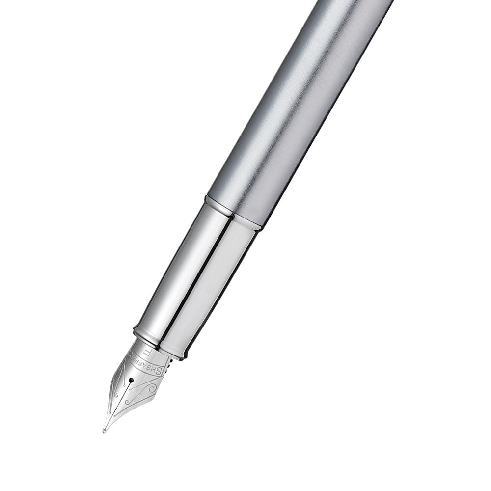 公式 シェーファー 100 ブラッシュトクローム 万年筆 – PellePennaペン