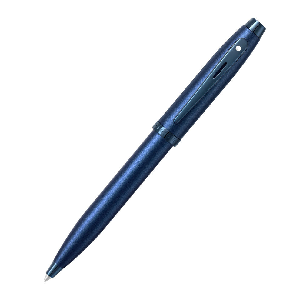 Official Schafer 100 Satin Blue Ballpoint Pen