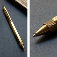 Load image into Gallery viewer, Monteverde One Touch Stalais Tool Pen Solid Brass Ballpoint Pen
