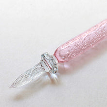 Load image into Gallery viewer, Glass Studio Pinecone Tsubutsubu Pink Glass Pen
