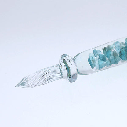 ガラス工房 まつぼっくり　ストームグラス＋　アパタイト　ガラスペン