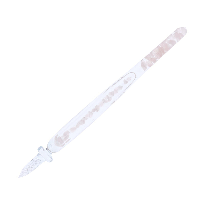 【当店限定】ガラス工房 まつぼっくり　ストームグラス＋　ローズクォーツ　ガラスペン