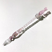 Load image into Gallery viewer, グラスカオリア, glasskaoria, にゃんこペン , ピンク, pink, ガラスペン, cat, glass dip pen
