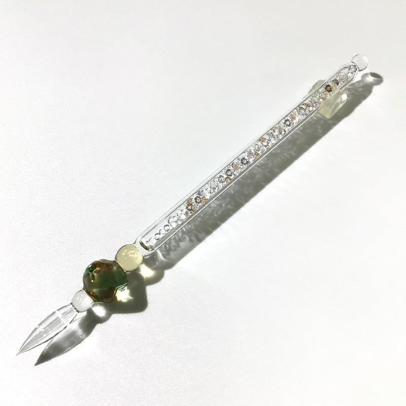 グラスカオリア, glasskaoria, ジュエル , jewel , イエロー, yellow ,ガラスペン,  glass dip pen