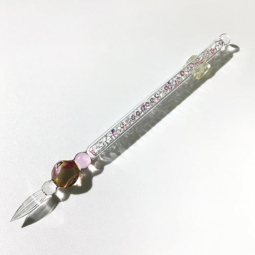 グラスカオリア, glasskaoria, ジュエル , jewel , ピンク, pink ,ガラスペン,  glass dip pen