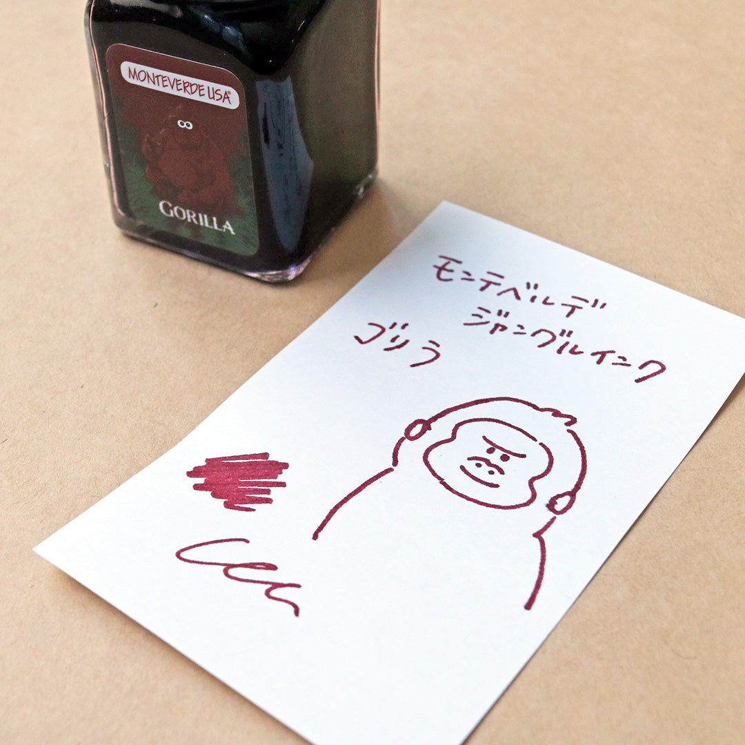 モンテベルデ　ミニボトルインク　ジャングルシリーズ　ゴリラ（レッド）G309GO　インク