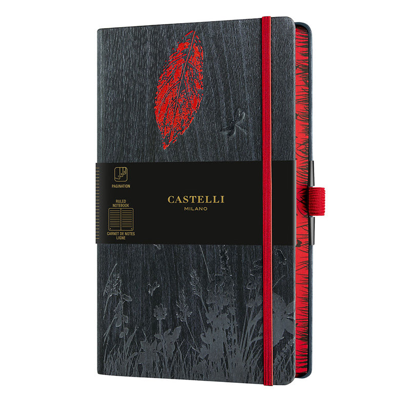 Castelli Milano FORESTA LEAF ruled medium size notebook 