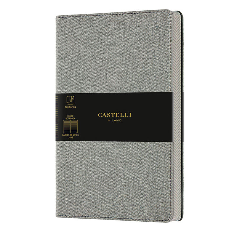 カステリミラノ　HARRIS　OYSTER GREY　罫線　ミディアムサイズ　手帳